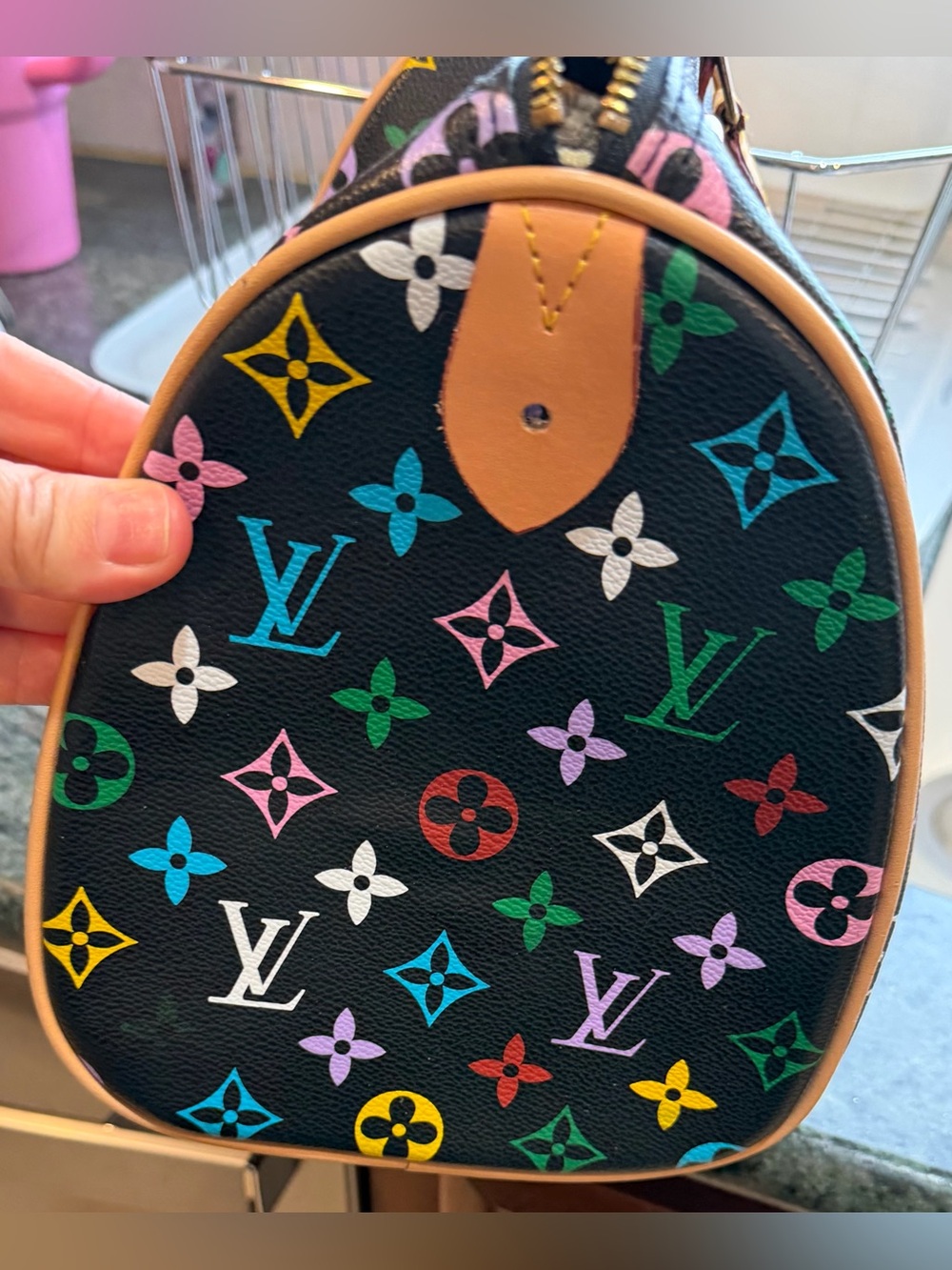 Colorful fun rainbow speedy style round purse MAKE AN OFFER! - Picture 5 of 8